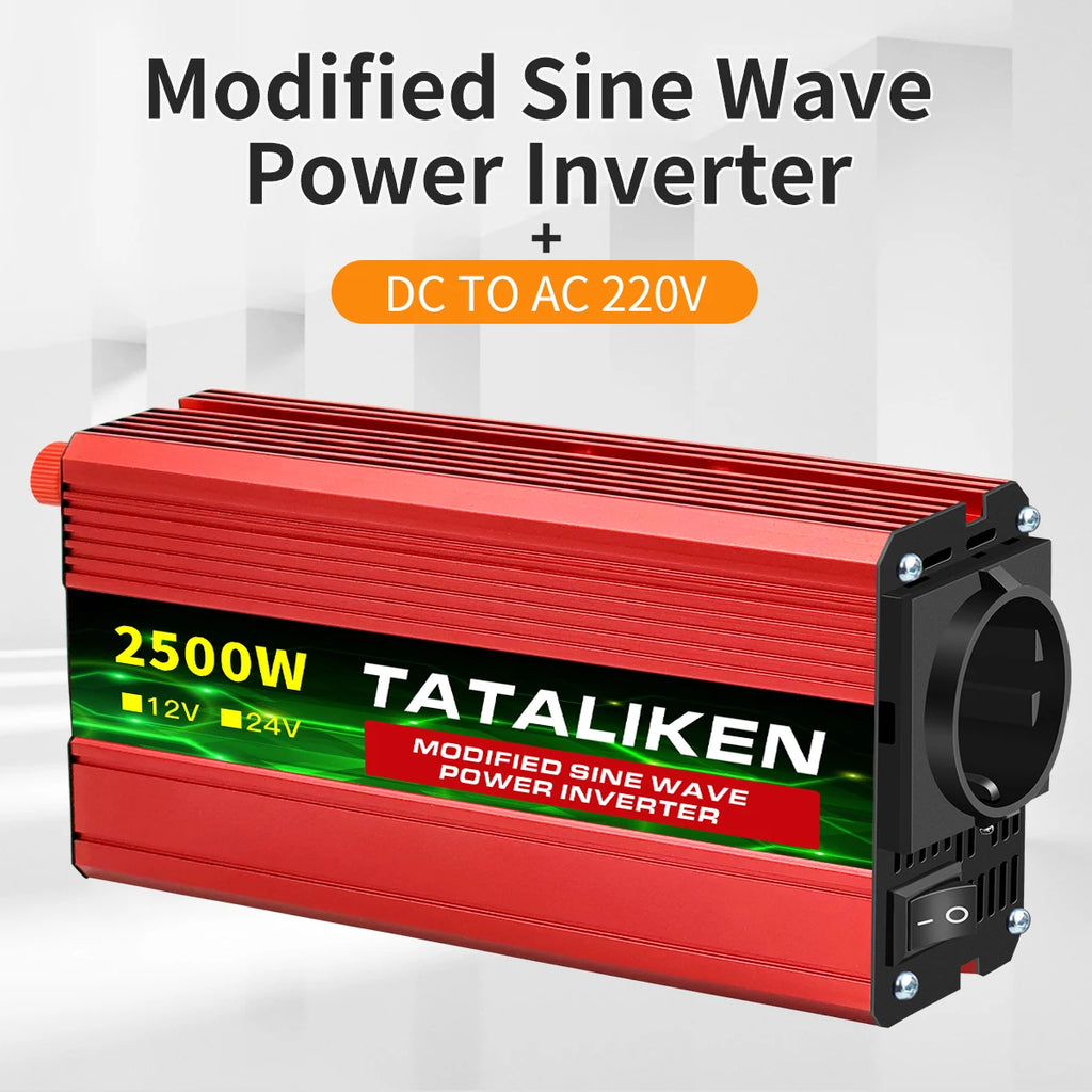 Modified Sine Wave  with voltage display 600W 1500W 2600W 3000W  power inverter  inverter 12v 220v