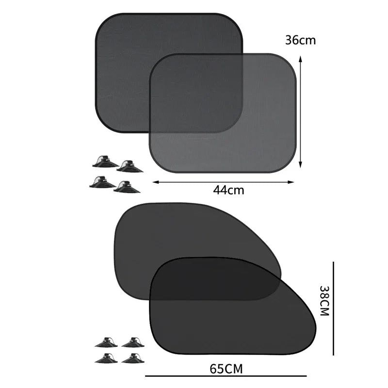 1-5Pcs Universal Car Sunshades Foldable Auto Side Window Rear Windscreen Mesh Sunshade Cover Car Windshield Accessories Exterior