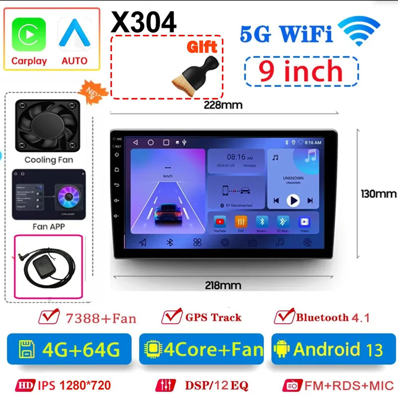 7/9/10 inch Universal Android 13 Car Radio 64G Autoradio android 2 Din car radio GPS BT Central Multimedia Smart car systems