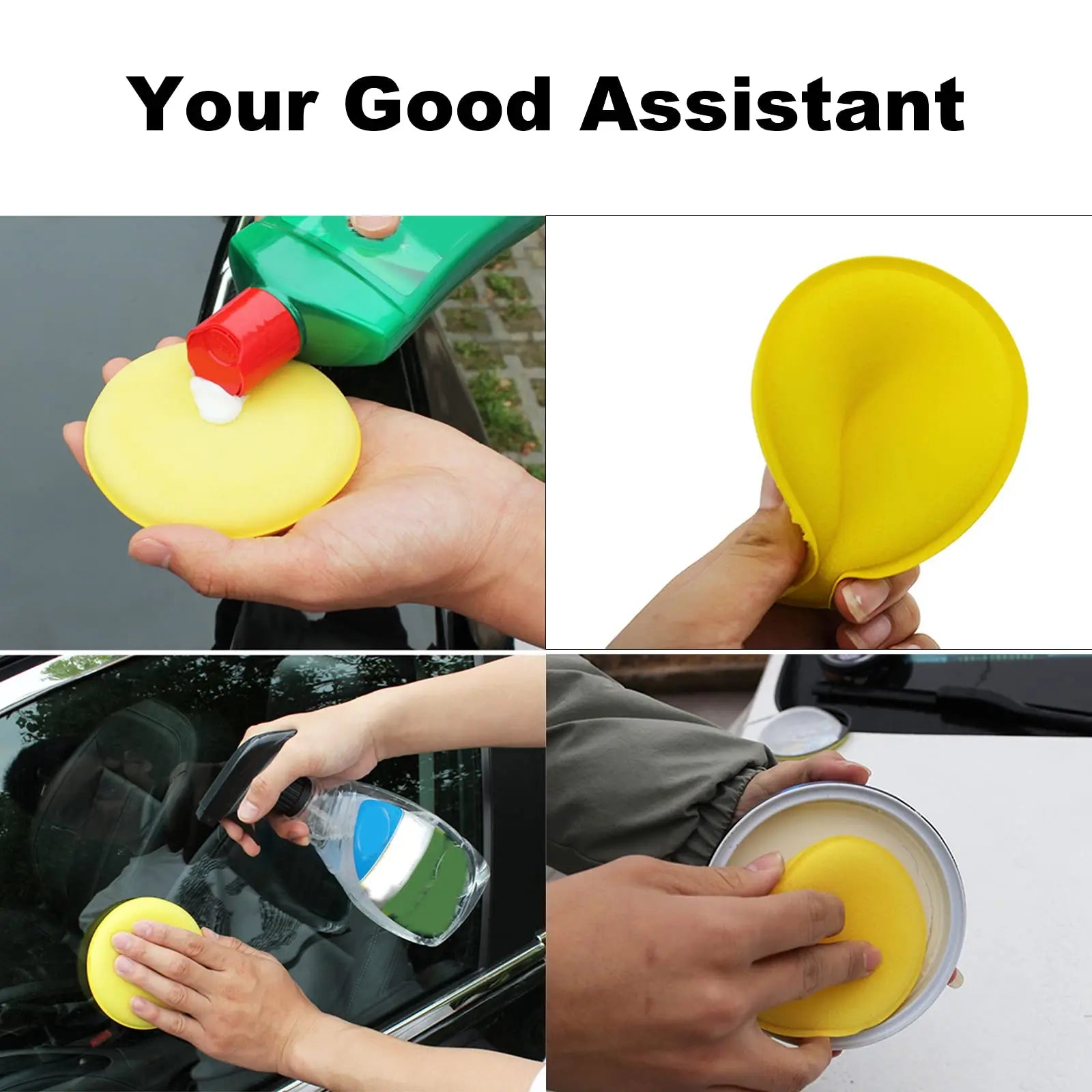 Car Waxing Foam Polish Sponges Applicator Detail Washing Pads Wax Soft Sponge Cleaning Accessories Dust Remove Car Cleaning Tool