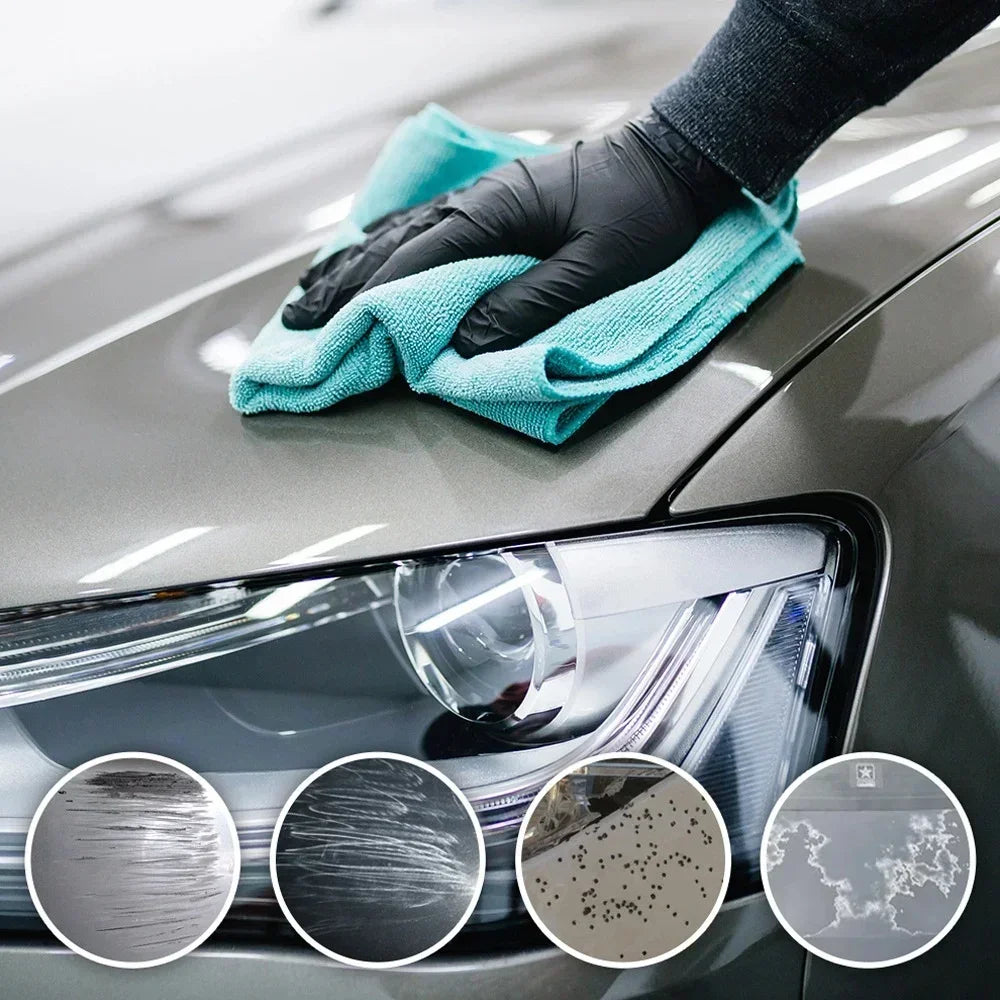 60/120ml Car Repair Paint Paste Scratch Remover Kit with Sponge and Towel Scratch Coating Polishing Wax Auto Scratches Repairing