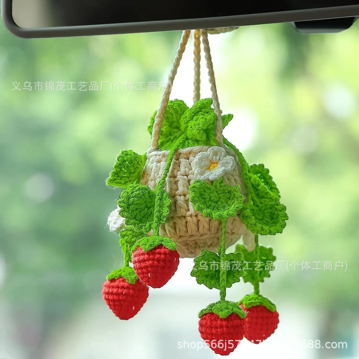 Hot selling car plant ornaments, car decorations, rearview mirror pendants, creative woolen accessories inside the car