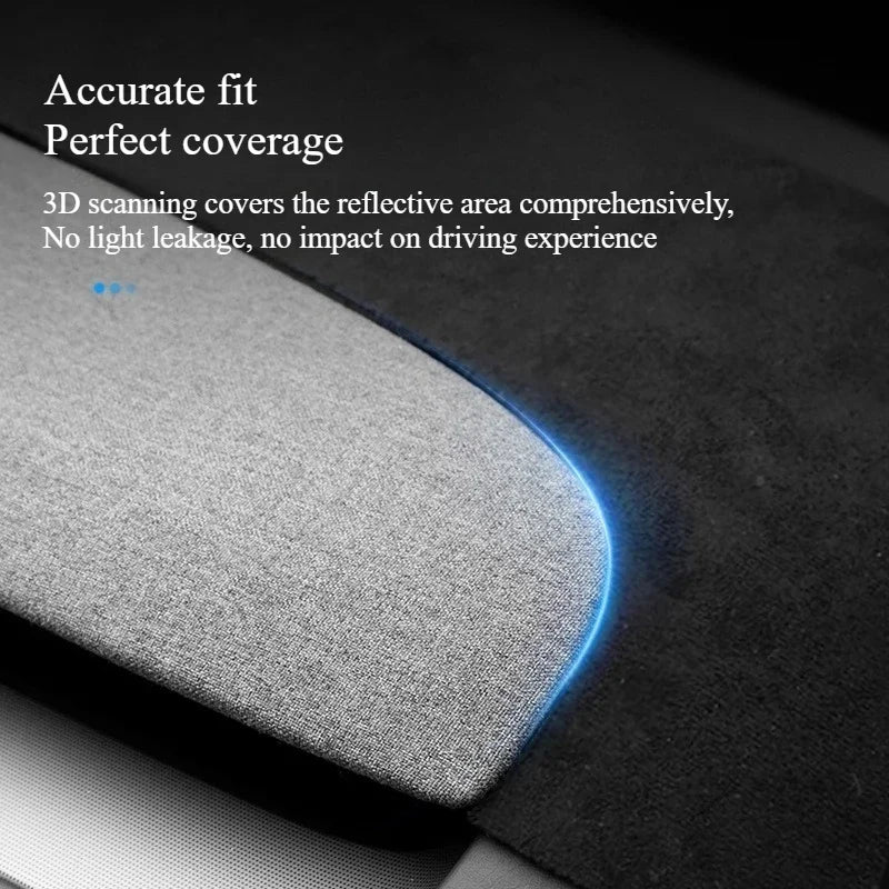 For Tesla Model Y Juniper 2025 Model 3/Y Dashboard Cover Pad Suede Sunshade Protector Anti-UV Dash Mat Non-slip Pads Accessories