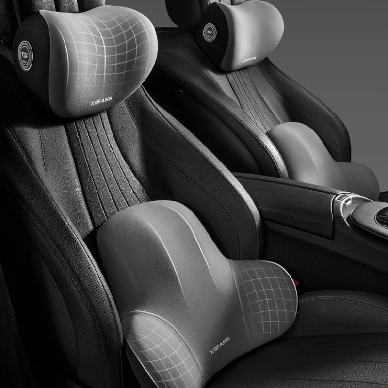 Car Memory Foam Neck Pillow Ergonomic Support for Lumbar Backrest and Headrest Cushion All Season Use