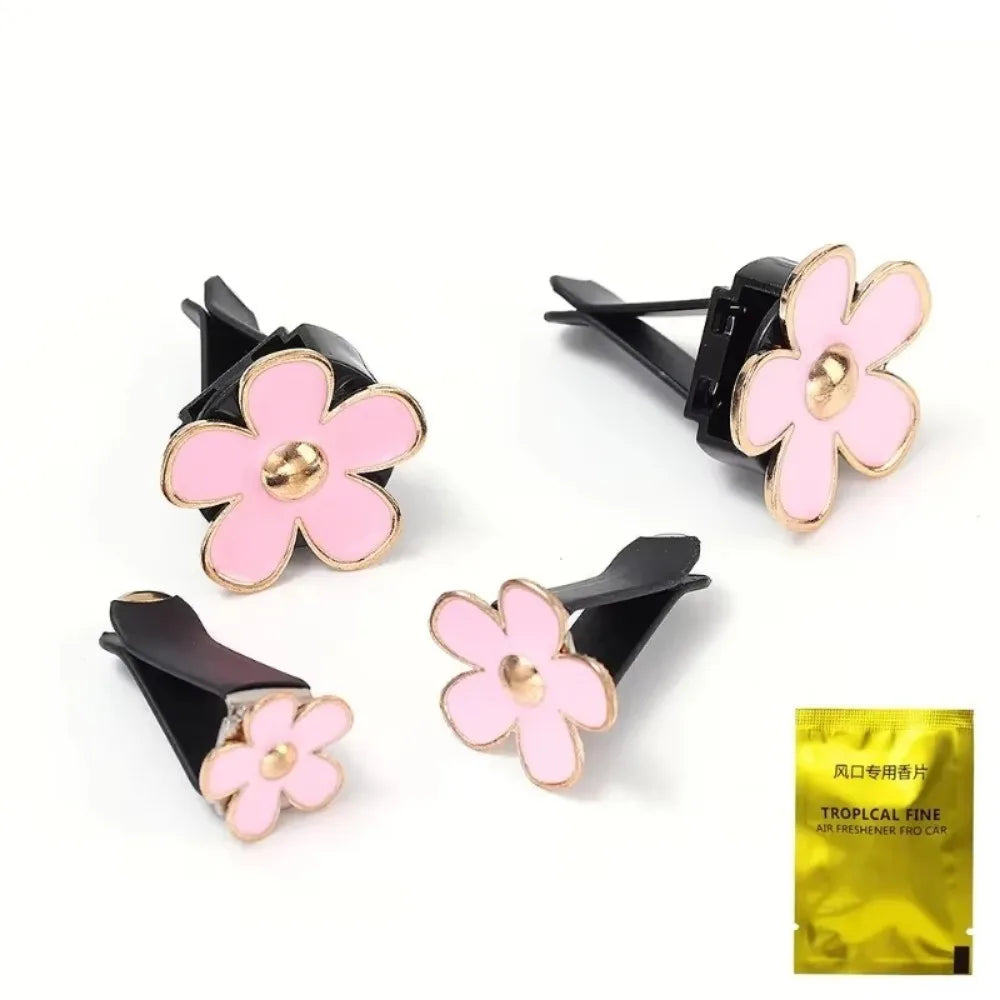 Daisy Car Air Outlet Perfume Clip Cute Mini Flower Aromatherapy Creative Car Interior Decoration Air Freshener Accessories