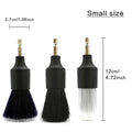 3 PCS Car Detail Drill Brush Set Boar Bristle Brush for Interior Cleaning Crevice
