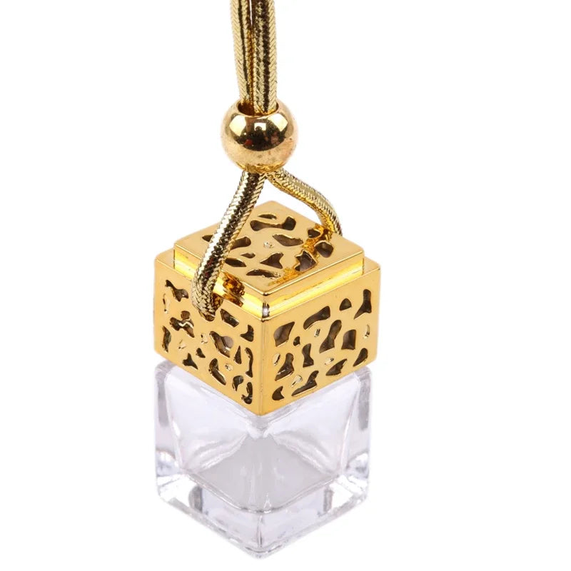Air Freshener Ornament Perfume Bottle Pendant Essential Oils Auto Car Perfume Bottle Hanging Glass Bottle Car-styling