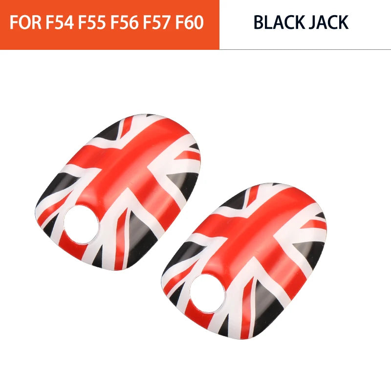 Car Wiper Water Spray Nozzle Covers Stickers Union Jack For Mini Cooper F54 F55 F56 F57 F60 Decorative Shell Car Accessories