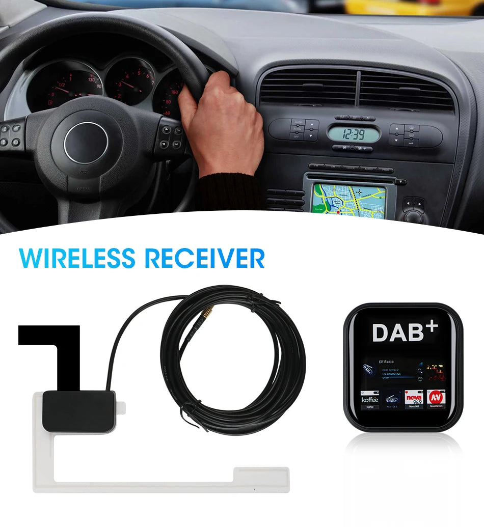 Srnubi DAB/DAB+ Antenna With USB Adapter Universal Android Car Radio GPS Stereo Receiver Europe DAB DAB+ Signal Head Unit Player