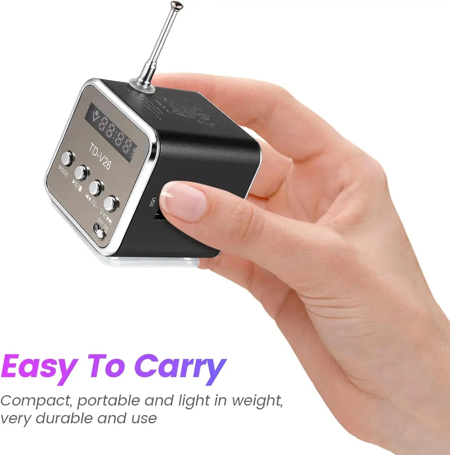 Mini Wireless Bluetooth Speaker Portable MP3 Player FM Radio Music Sound Box Support TF Card U Disk Loud Speaker