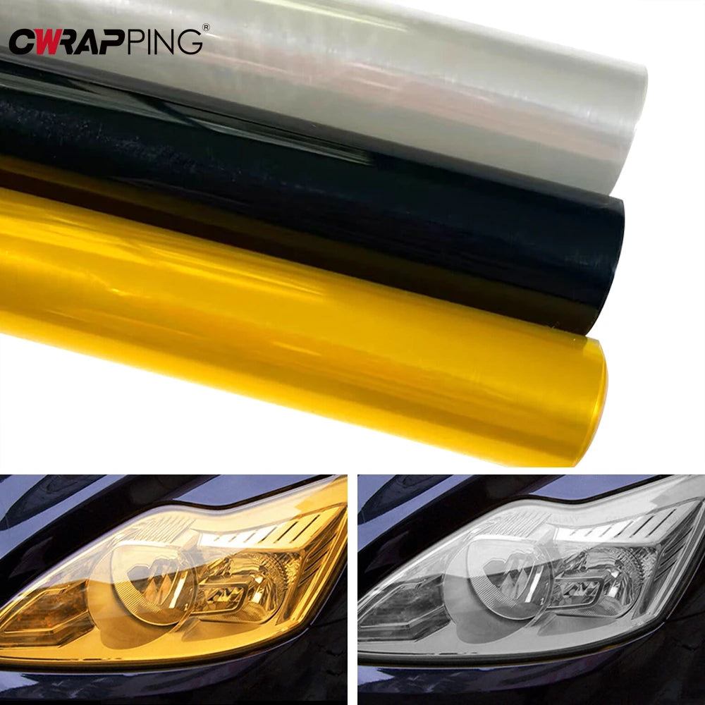 Car Fog Light Headlight Taillight Tint Vinyl Film Sheet Sticker Scratch Resistant Auto Body Film Cover Tunning Car Accessories