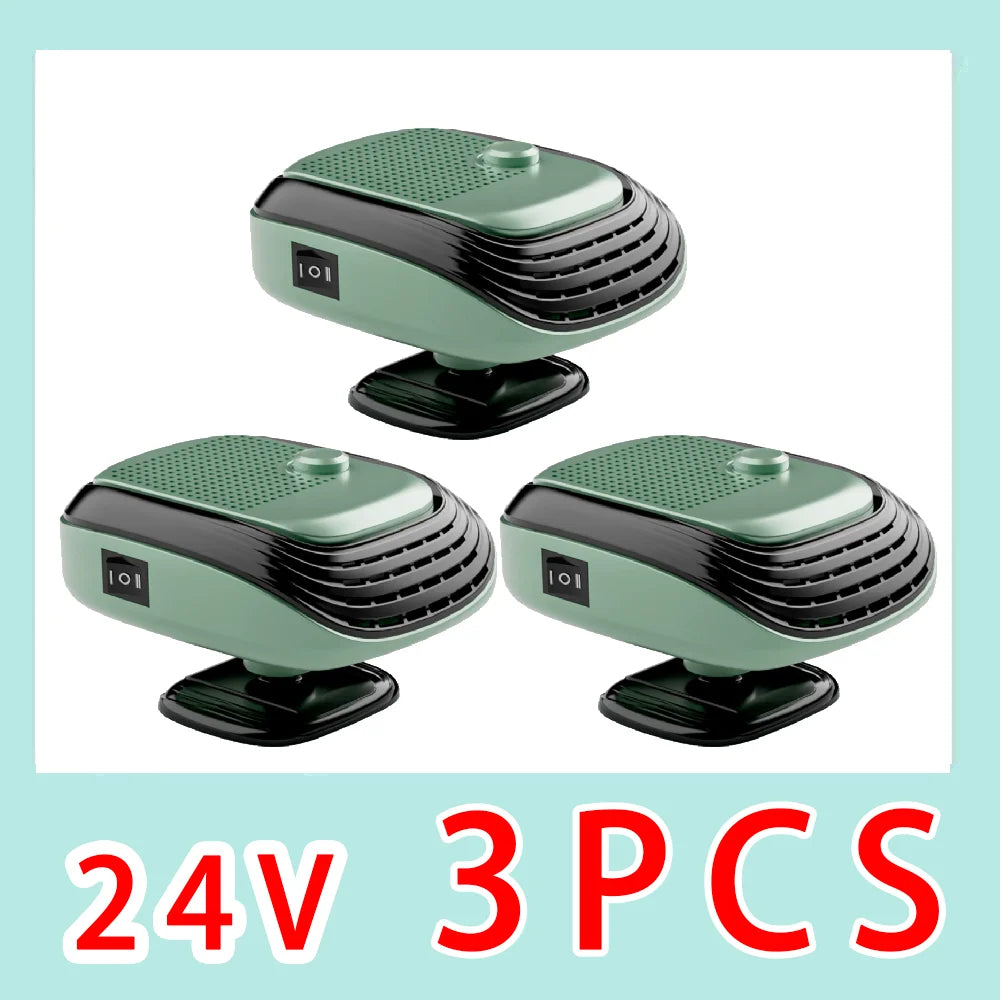 Fast Heating 12V/24V Car Heater & Defroster, Dual Speed Quick Warm Up, Front Demister for Winter Car Heating & Defogging