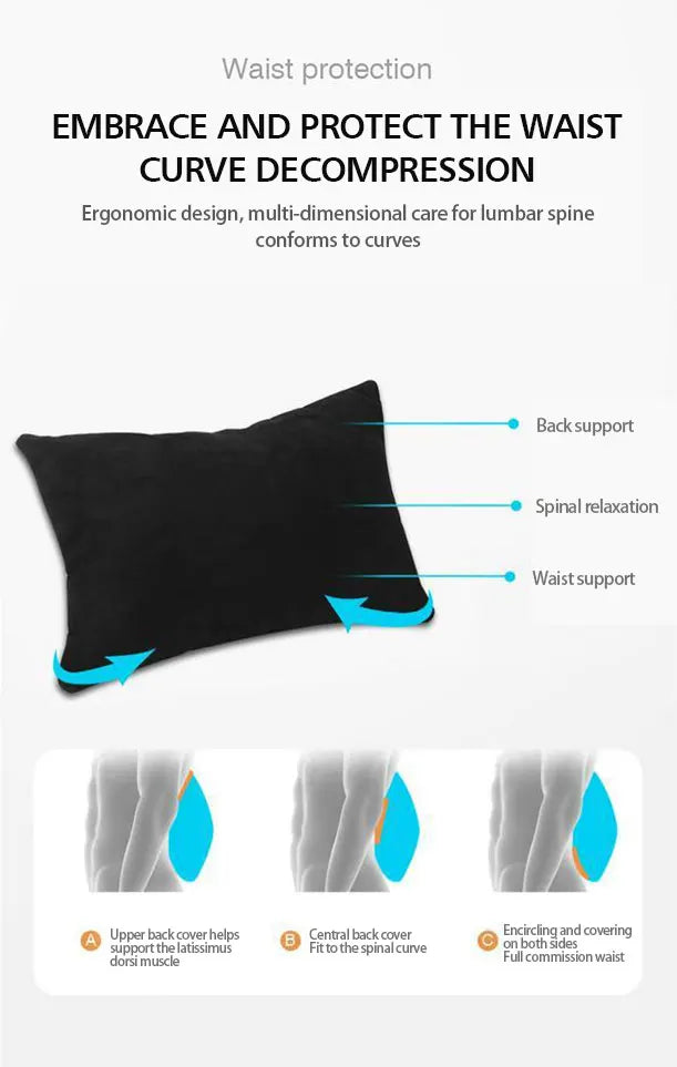 For Tesla Model 3 Y Car Neck Pillow Protective Lumbar Back Support Flocking High-Quality Headrest Lumbar Car Accessories