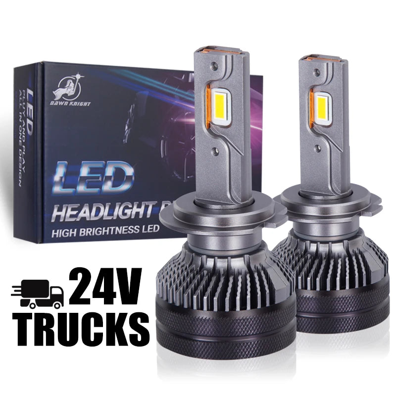 DAWN KNIGHT K5C 24V H7 H4 H1 LED Truck Light Bulb H11 4300K 6000K 110W 24V Led Headlight Lamp for Truck 2PCS