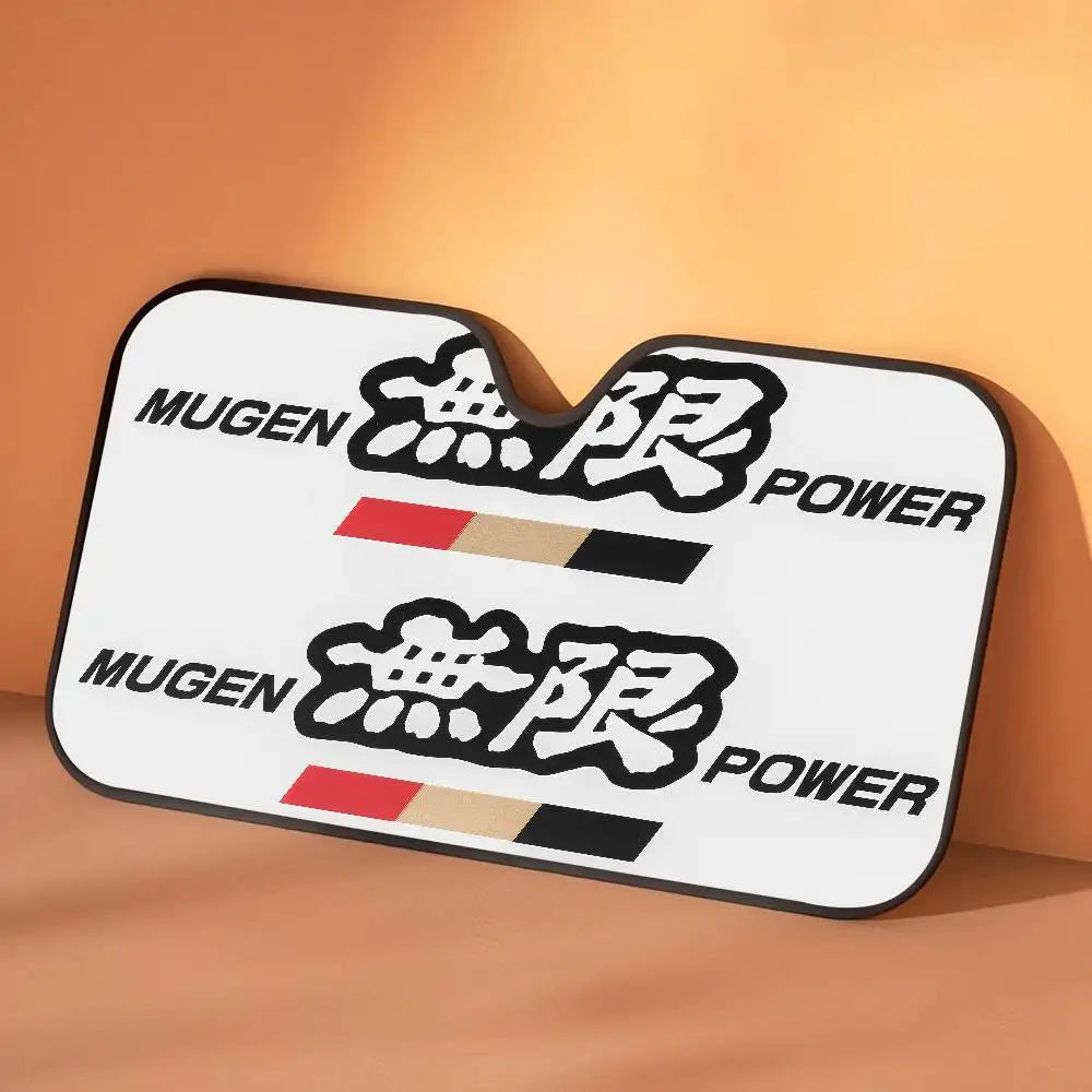 Mugen Powers Heated Windshield Sunshade Car Window Windscreen Cover Sun Shade Auto Sun Visor Car-covers