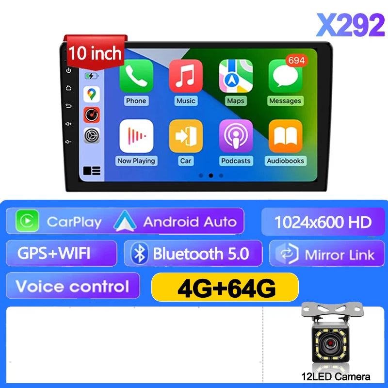 7/9/10 inch Universal Android 13 Car Radio 64G Autoradio android 2 Din car radio GPS BT Central Multimedia Smart car systems