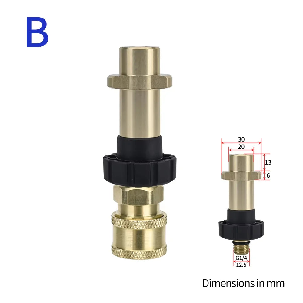 Pressure Washer Quick Connector 1/4" to Spray Gun Wand Lance Bayonet Adapter 1/4" quick disconnect release fitting for Karcher