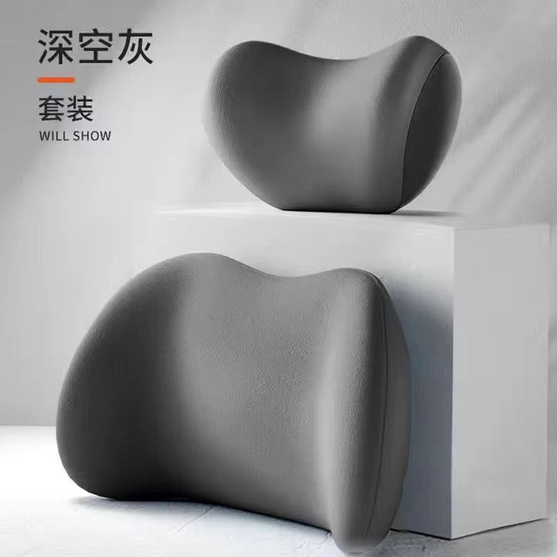 Car Headrest/Lumbar Support Car Neck Pillow Waist Cushion Driver Seat Backrest Car Cushion Driving Lumbar Support Waist Support