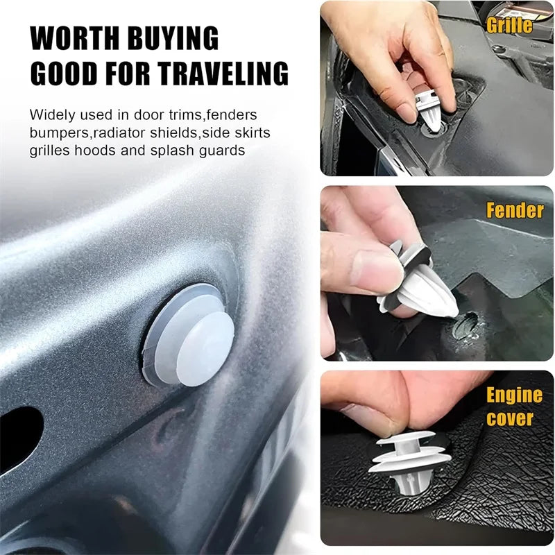 Car Door Panel Clip Universal Auto Bumper Mudguard Automotive Fastener Clip Auto Body Push Retainer Pin Rivet Car Accessorie