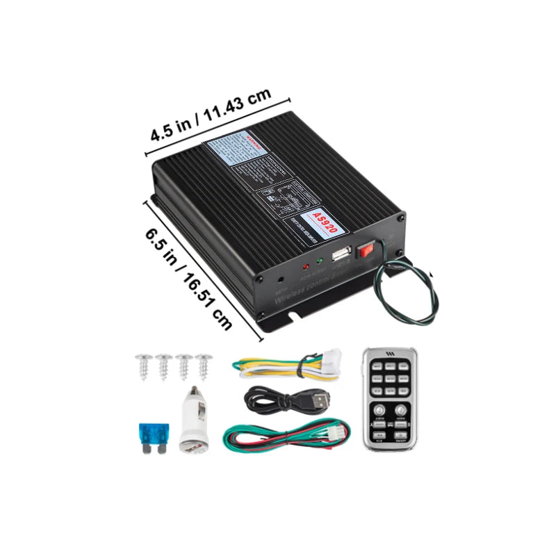 200W police car ambulance alarm, car mounted loudspeaker, whistle horn, wireless multi tone remote control, raised sound for res