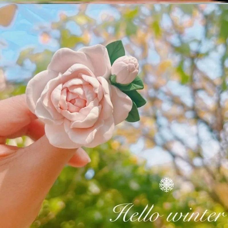 High-End Car AC Vent Jasmine Ornament - Niche Flower Decor, Perfect Gift for Interior Upgrade