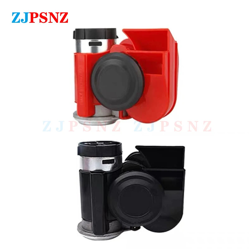 12V 24V Dual Tone Horn Kits Snail Air Horn Waterproof Auto Twin Dual Tone Compact Horn For Car Auto Motorcycle 132db Super Loud
