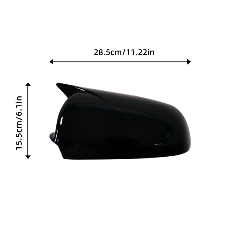 2PCS Black Side Wing Mirror Caps for Audi A3 S3 8P 05-08 A4 S4 B6 B7 8E 8H A6 S6 C6 4F Sticking Mirror Shell Covers