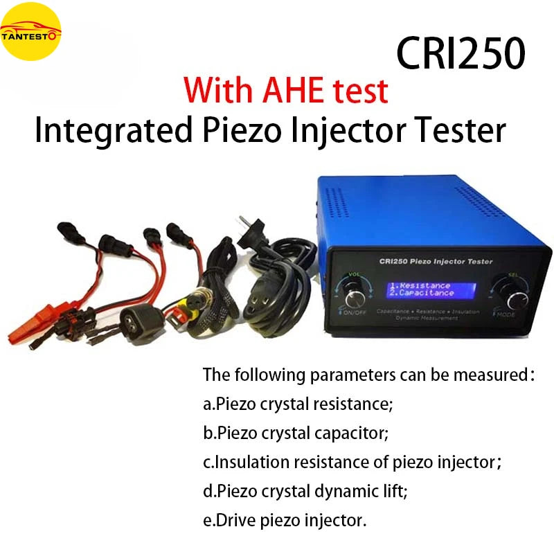 AM-CRI250 TIP2209 Diesel Fuel Piezo Common Rail Injector Tester for Siemens with AHE Dynamic Lift Travel Measuring Tool