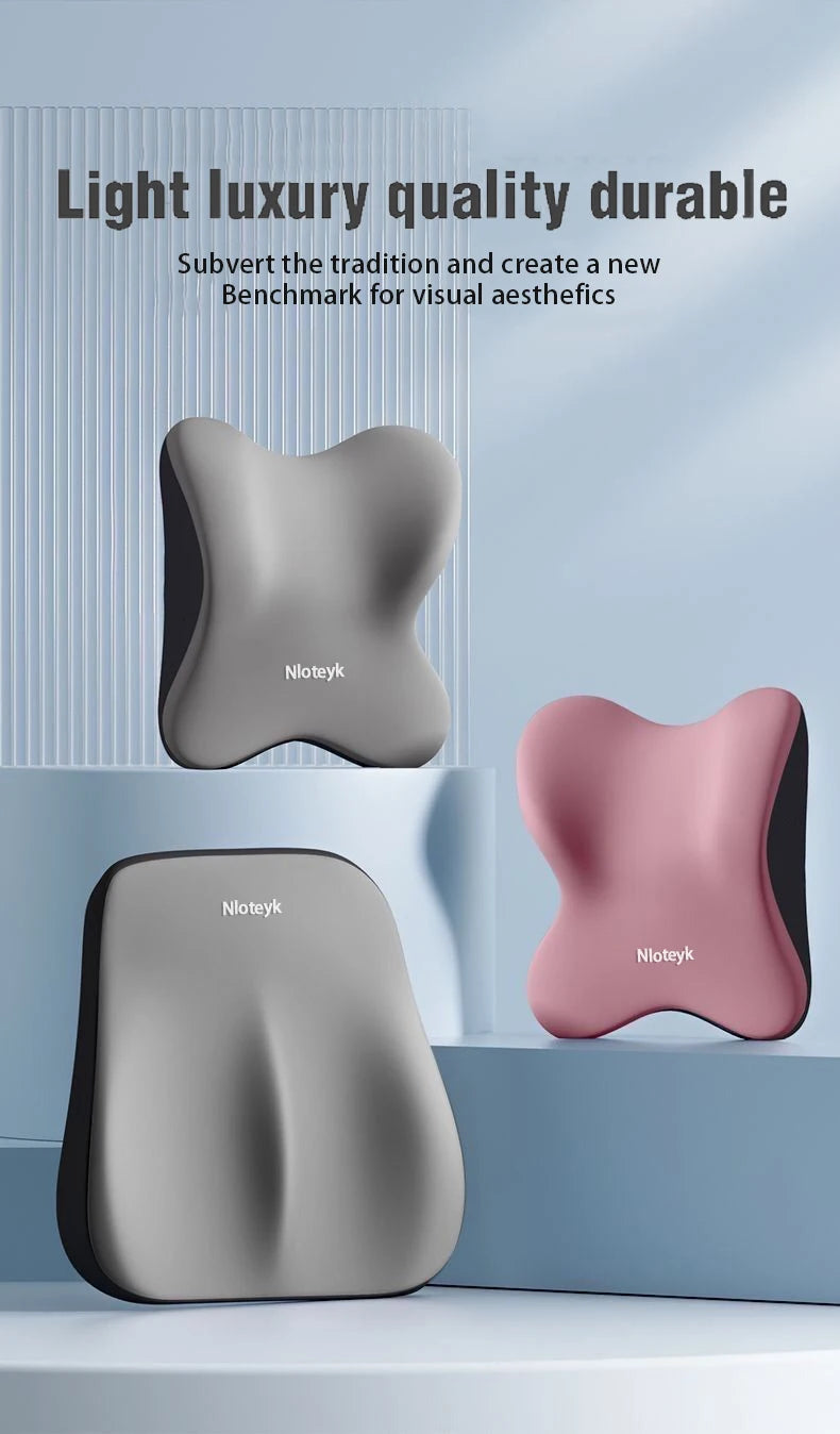 Car Headrest Lumbar Support Lumbar Cushion Memory Foam Cushion Backrest Lumbar Pillow Car Comfortable Neck Pillow Car Accsesorie