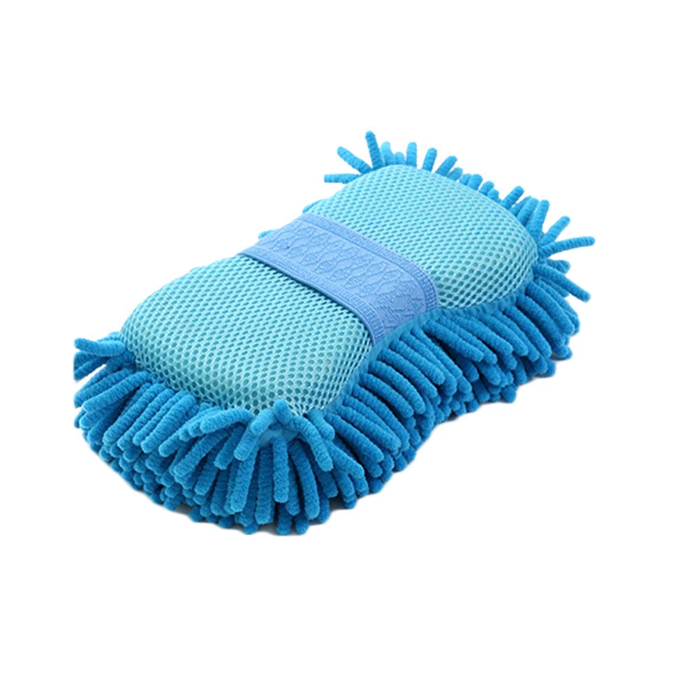 1pc Car Wash Glove Microfiber Chenille Car Wash Sponge Care Washing Detailing Brush Pad Multifunction Cleaning Tool