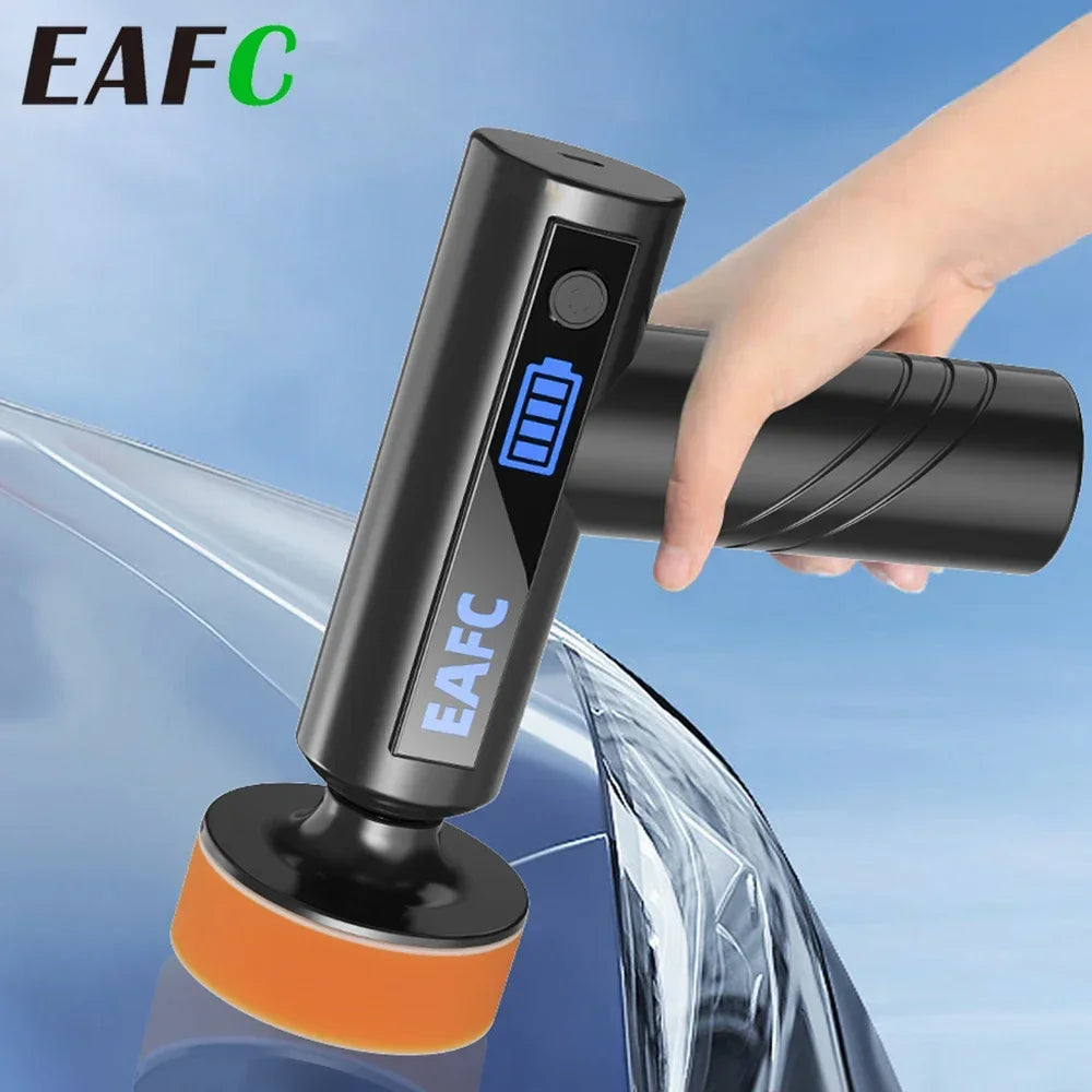 EAFC Wireless Car Polisher Handheld Polisher 4500mAh Car Polishing Waxing Machine Power Tool for Car Body Cleanig Waxing Repair