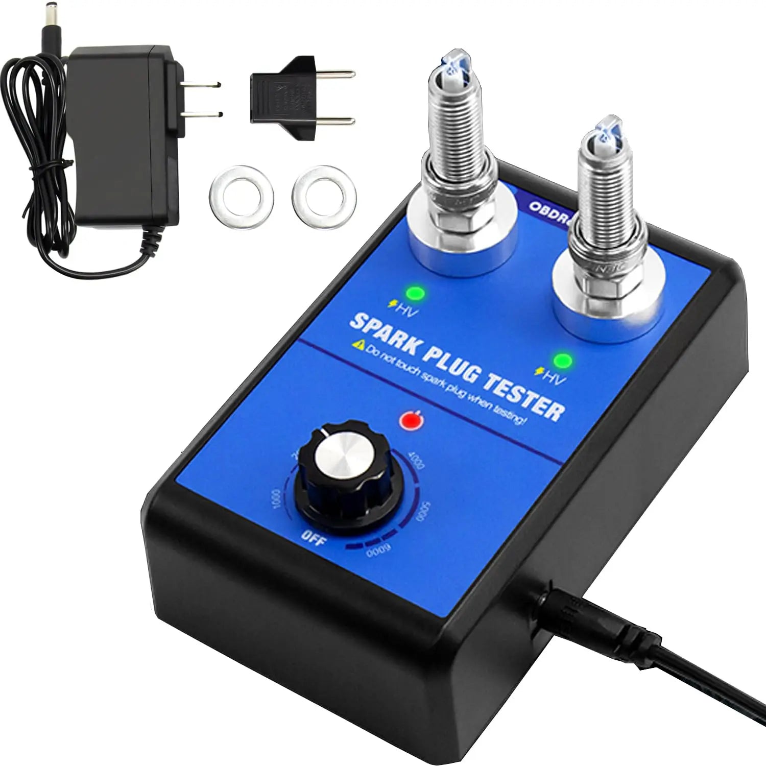 Car Spark Plug Tester 110V 220V Ignition System Tester Double Hole Spark Plug Analyzer 0-6000rpm Automoivo Detector Scanner