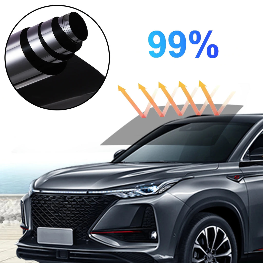 Window Tint Film UV Heat Reflective Home Office Glass Heat Solar UV Protector Sun Shade Film 3Mx50CM VLT Car Body Tint Film