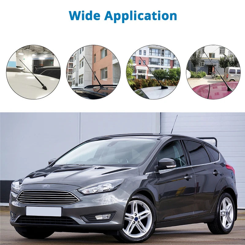 9 "11" 16" Car Antenna With M4 M5 M6 Screw Car Signal Reception AM FM Radio Amplifier Booster Universal Antena Booster