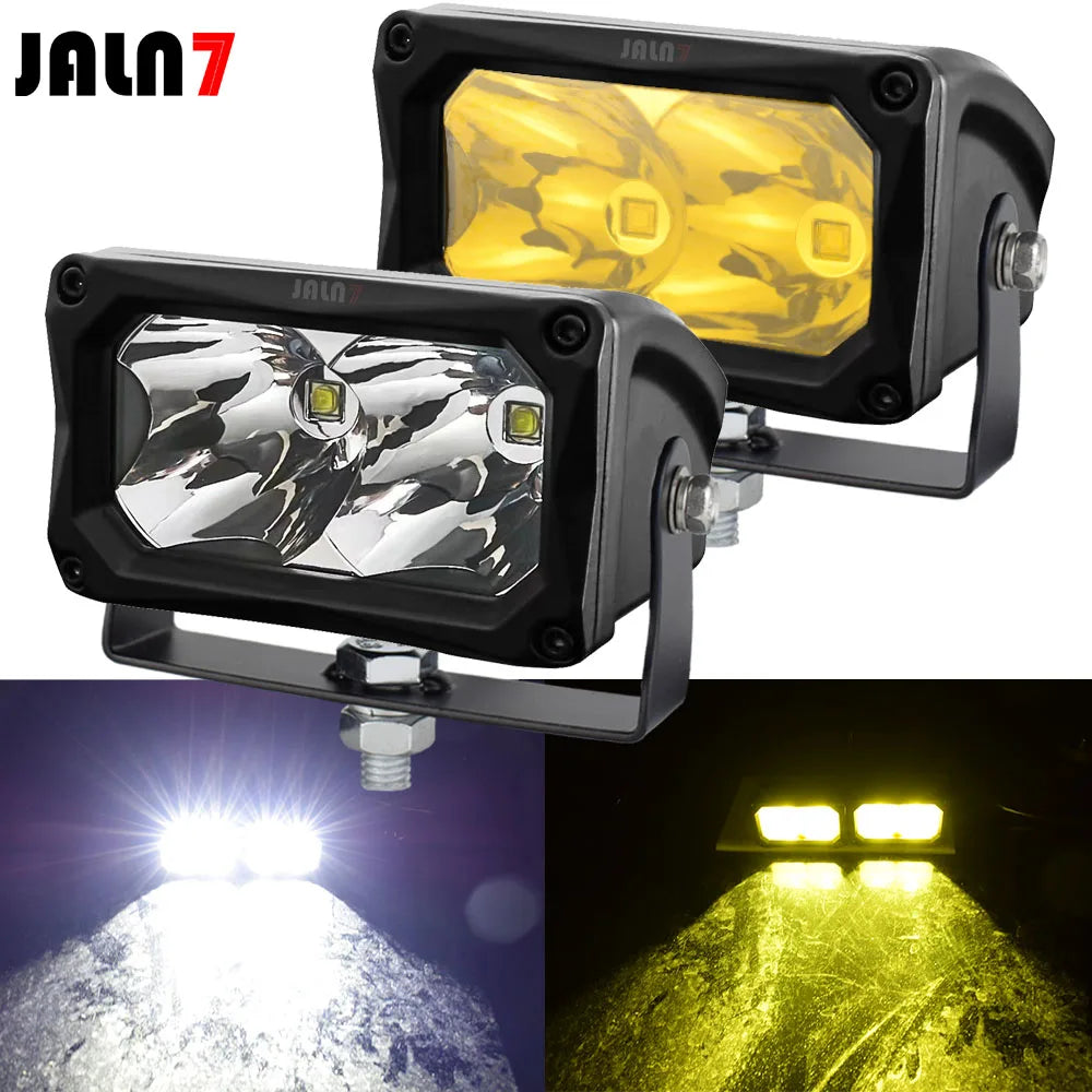 LED Pods LED Driving Lights 3.5 Inch 60W LED Spot Lights Off Road Backup Fog Spotlights Ditch Light 2 Pack for Motorcycle Truck