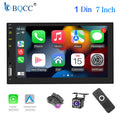 BQCC 7 Inch 1Din 2Din Car Radio Carplay Android Auto Multimedia Player HD Touch  Screen FM AUX BT MirrorLink Universal Car Audio