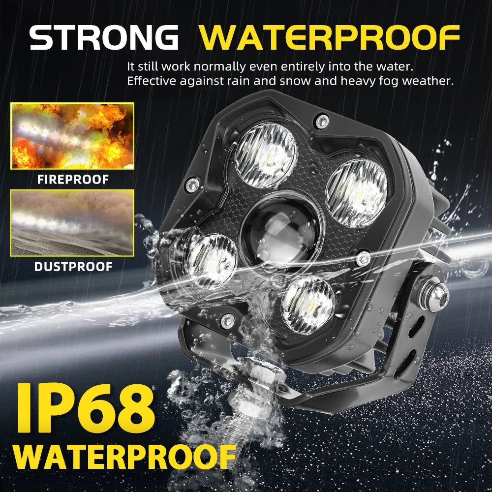 CO LIGHT 4 inch LED Light Bar Offroad Fog/Driving Lights LED Tractor Work Lights Spot Flood Beam for Truck Boat ATV UTV 12V 24V