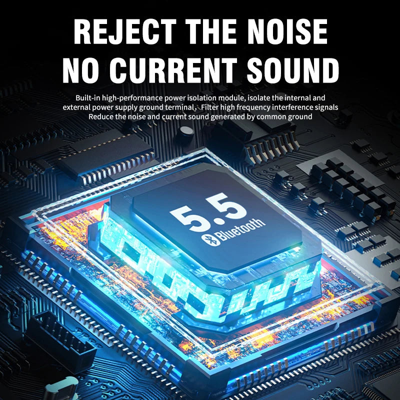 Bluetooth 5.5 Car Kit AUX Audio Receiver USB To 3.5mm Hifi Stereo Music Navigation Handsfree With Mic Wireless Adapter Transmit