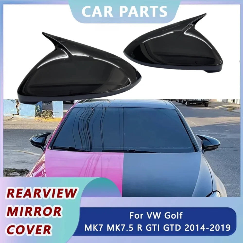 2X Side RearView Mirror Cover Caps For VW Golf MK7 7.5 GTI R GTD Base 2009-2020 Mirror Tools Case Tuning New Car Accessories