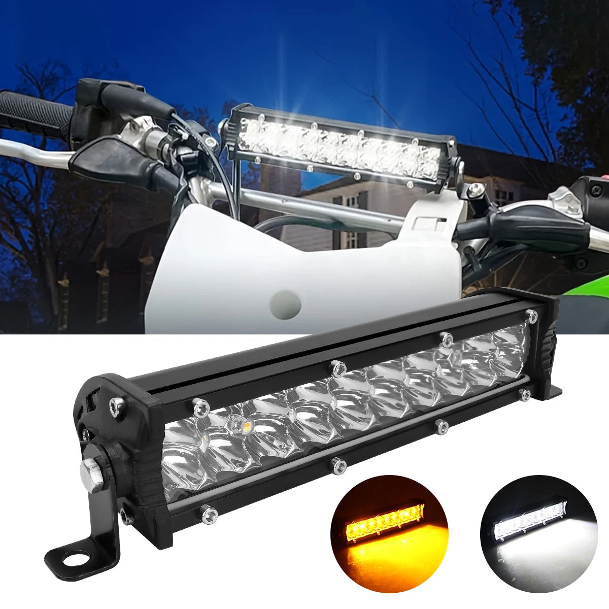 12V 24V Car LED Work Light Bar Set Aluminum White Yellow Flashing Spotlight Daytime Running Light For Moto bJeep 4x4 ATV 4WD SUV