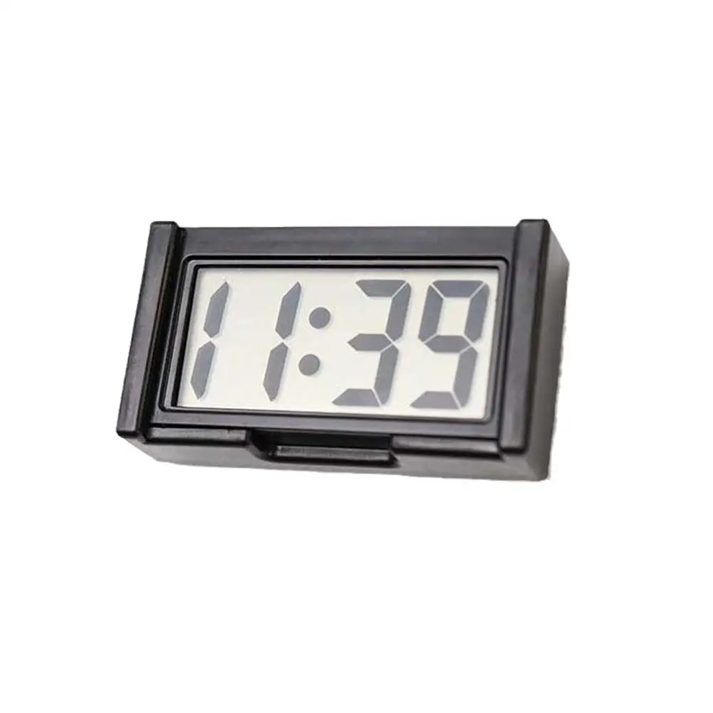 Mini Digital Clock Decorative Large Screen Car Clock Electronic Adhesive Self Ornament Dashboard Mini Car Accessories Clock
