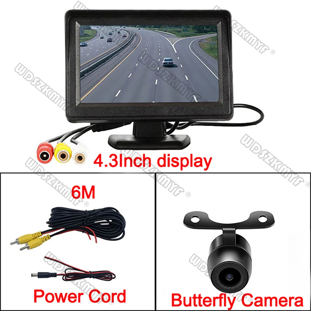 Easy Installation 4.3Inch or Rear View Camera Monitor Screen Reversing Camera for Car Parking Parking System Camera for Vehicle