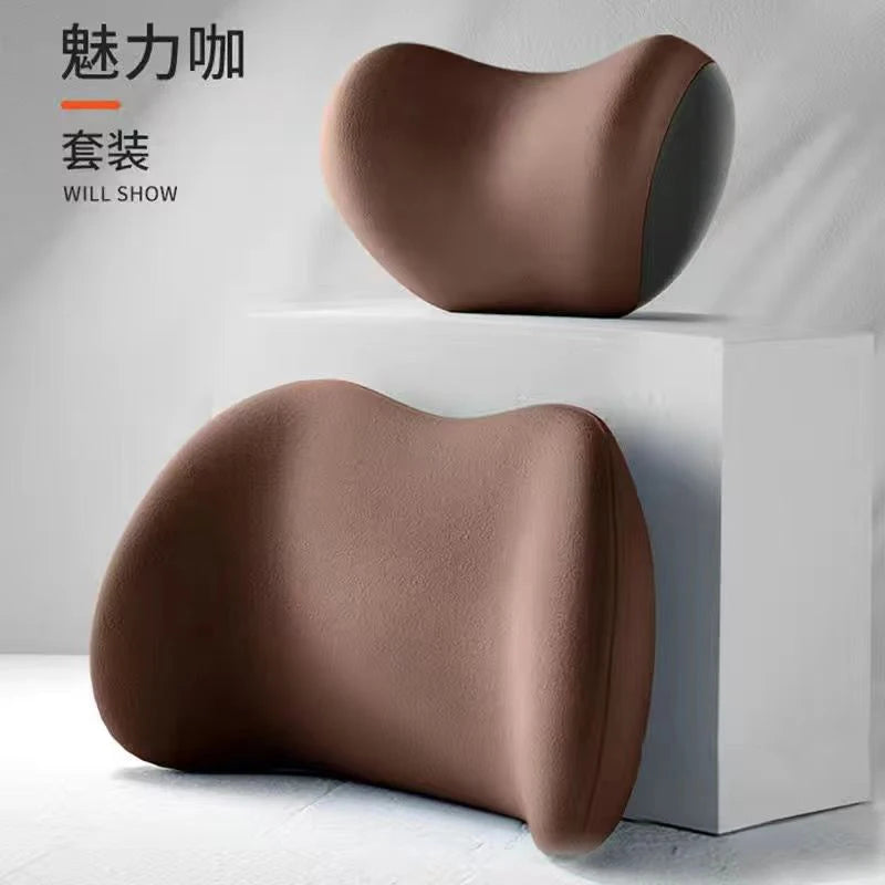 Car Headrest/Lumbar Support Car Neck Pillow Waist Cushion Driver Seat Backrest Car Cushion Driving Lumbar Support Waist Support