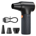 YIJU 130000RPM Air Duster Brushless 3 Gear Turbo Mini Air Blower Electric Violent Blower Rechargeable With Light Car Cleaning