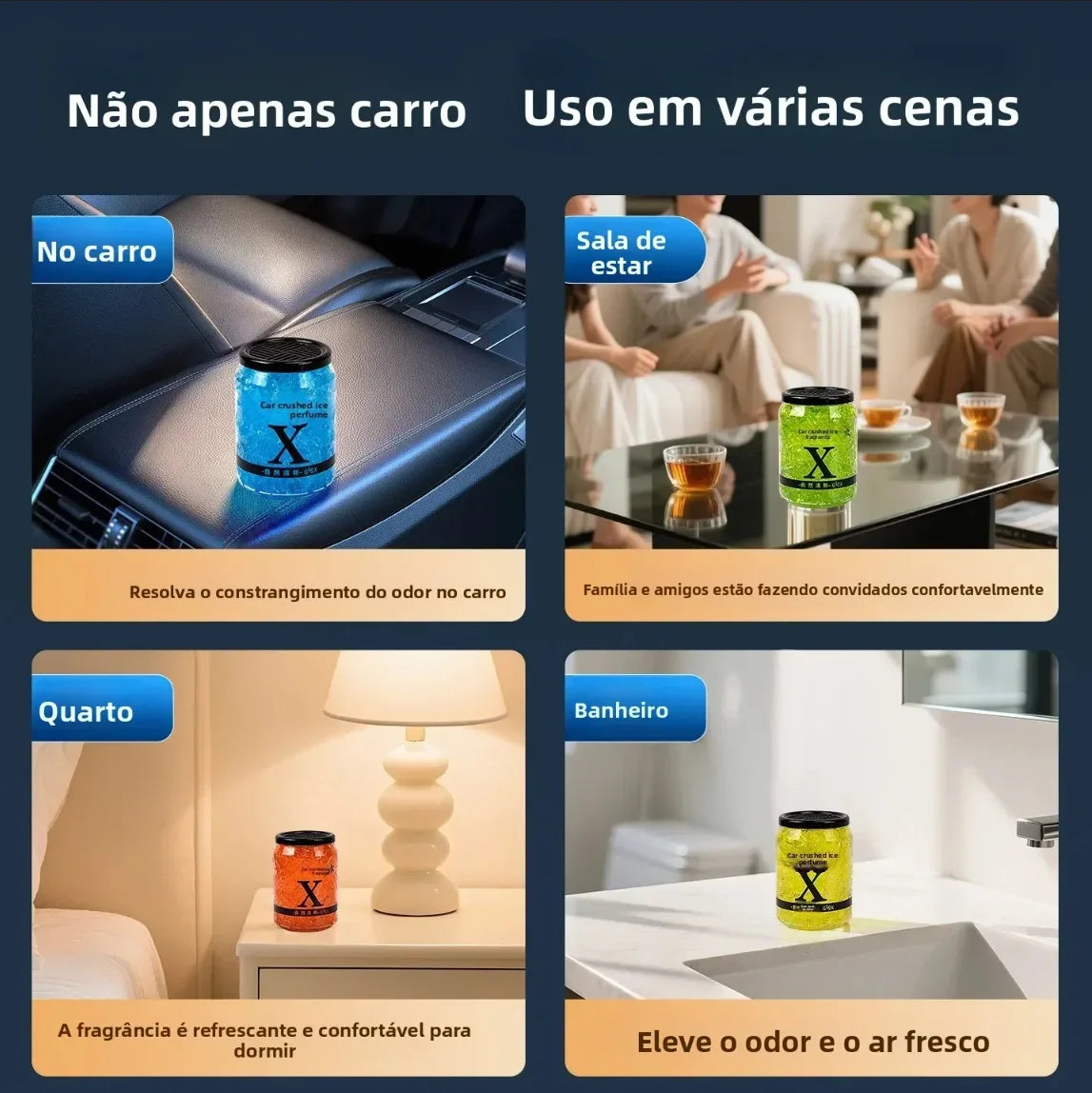 220g Solid Car Perfume Air Freshener Durable Deodorant Gel for Bedroom Living Room Bathroom Shoe Cabinet General Fragrance