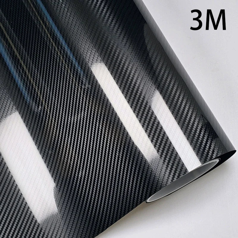 Carbon Fiber Vinyl Car Body Wrap Matte Accessories Glossy Black Sticker 3D 4D 5D 6D Auto Foil Cover Motorcycle Decoration Film