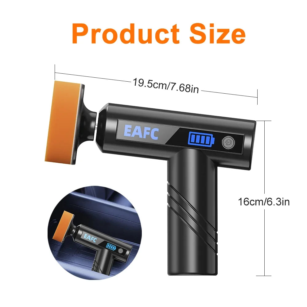 Car Polisher 4500mAh Handheld Wireless Polisher Car Polishing Waxing Machine Power Tool for Car Body Cleanig Waxing Repair