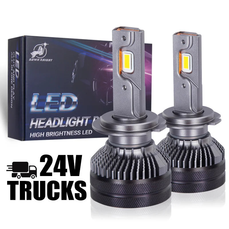 DAWN KNIGHT K5C 24V H7 H4 H1 LED Truck Light Bulb H11 4300K 6000K 110W 24V Led Headlight Lamp for Truck 2PCS