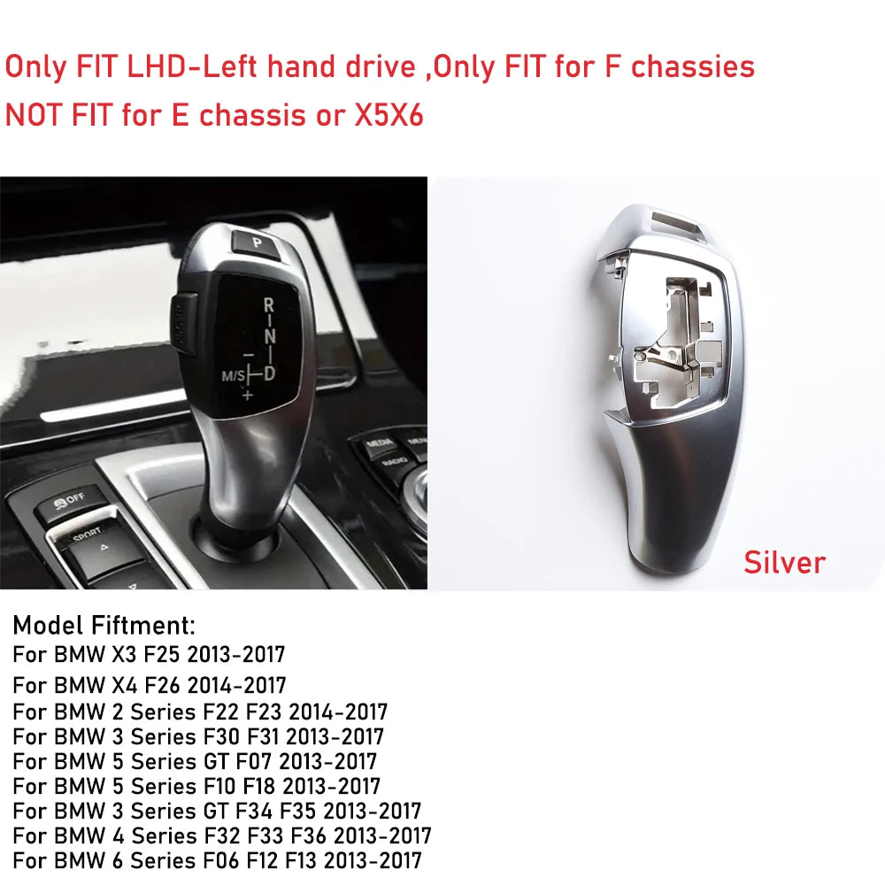 Interior Replacement Gear Shift Knob Cover For BMW F30 F31 F32 F33 F34 F36 F07 F10 F11 F12 F06 Gear Shifter Lever Head Panel