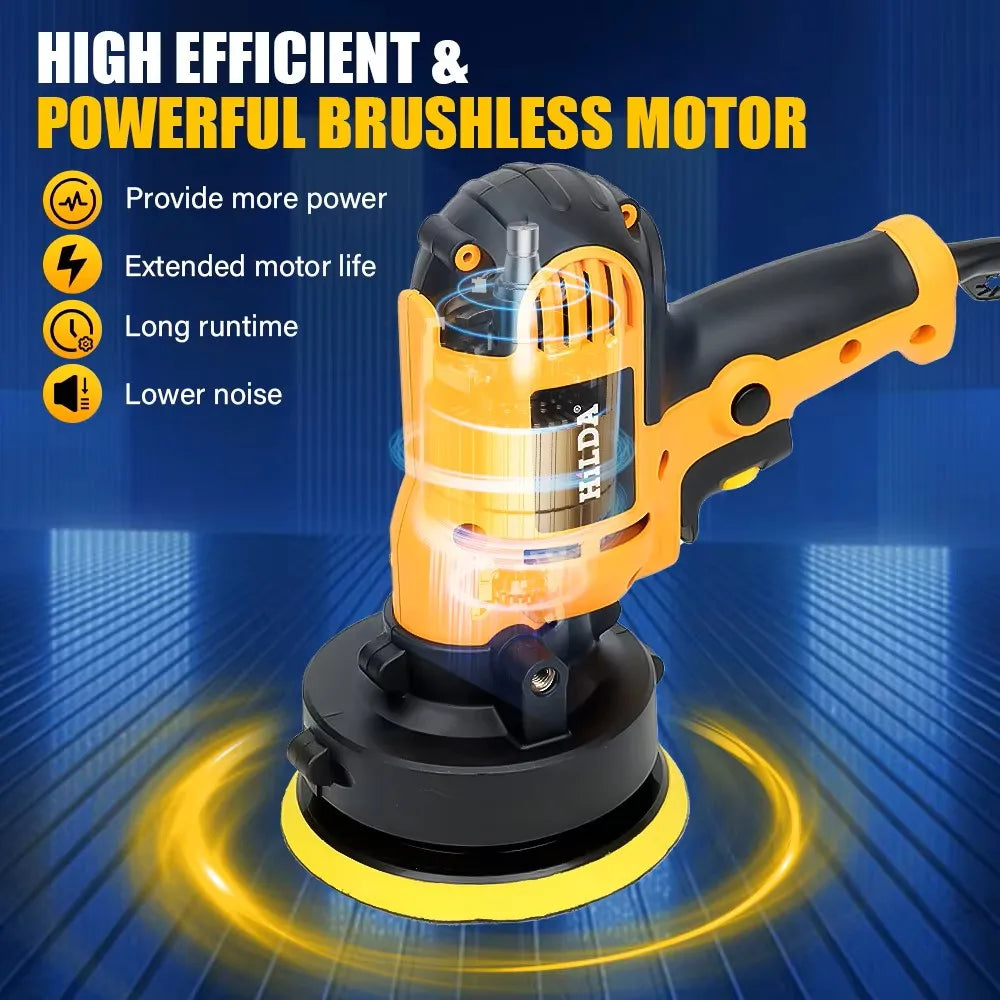 HILDA Electric Car Polisher Car Beauty Waxing Machine  Adjustable Speed Sanding Waxing Tools Automotive Polishing Scratch Repair